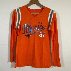 Blue 84 Illinois orange vintage style long sleeve shirt M